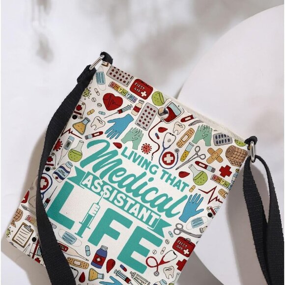 Living That Medical Assistant Life: Chic Crossbody Bag for Everyday Essentials - Picture 4 of 6